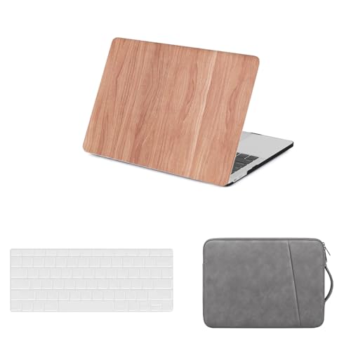 HLAAJJX Hülle Case Kompatibel mit MacBook Air 11 Zoll Modell A1370 A1465 Freisetzung 2015-2010, Plastik Laptop Hartschale Schutzhülle Cover & Tastaturschutz &Tasche,Holzmaserung von HLAAJJX