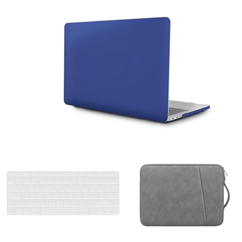 HLAAJJX Hülle Case für MacBook Air 13 Zoll A1466 A1369 2017 2016 2015 2014 2013 2012 2011 2010, Plastik Laptop Hartschale Schutzhülle Cover & Tastaturschutz &Tasche,Dunkelblau von HLAAJJX