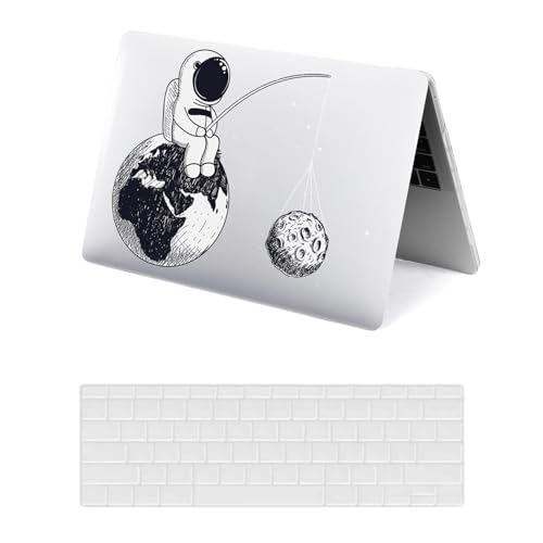 HLAAJJX Hülle für 2012-2008 MacBook Pro CD-ROM 13 Zoll Modell A1278,Weiß Laptop Kunststoff Hartschale Matt Case & EU TPU Tastaturschutz für MacBook Pro 13.3 Zoll,Weltraum1 von HLAAJJX