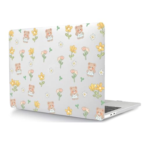 Hülle Kompatibel mit MacBook Pro 13 Zoll Modell A1278 Freisetzung 2012 2011 2010 2009 2008 mit CD-ROM, Gedrucktes Muster Plastik Hartschale Matt Case, Bär von HLAAJJX