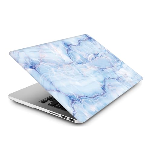 Hülle Kompatibel mit MacBook Pro 13 Zoll Modell A1278 Freisetzung 2012 2011 2010 2009 2008 mit CD-ROM, Gedrucktes Muster Plastik Hartschale Matt Case, Blauer Marmor von HLAAJJX