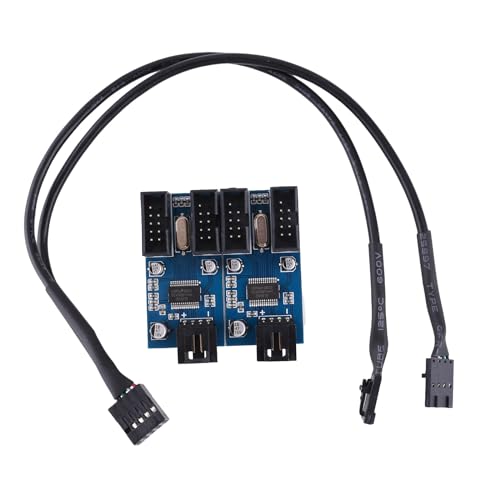 USB 9pin Expansion Card Male 1 to 2/4 Female Extension Cable Adapter Circuit Board 2.0 HUB Hub For Desktop Motherboard von HLBEST