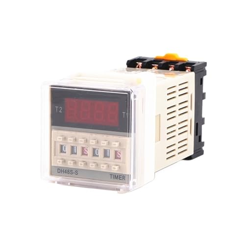 DH48S-S Programmable Double Time Delay Relay With Socket Base Voltage DC12V DC24V AC110 AC220V 0.1S-9.9S 1S-99S 1M-99M 0.1H-99H HMCOCOOFM(DC24V) von HMCOCOOFM