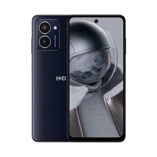 HMD Smartphone Pulse Pro (128 GB Speicher, 5000mAh Akku, 6.56” HD+ HID Display, 50 MP Kamera, Android 14, 4G, IP52 Zertifiziert, Quick Fix Design) Black Ocean von HMD