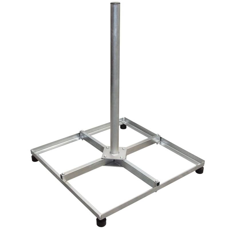 FLACHDACHSTÄNDER / BALKONSTÄNDER 4X 30X30CM STAHL MAST SAT von HMP