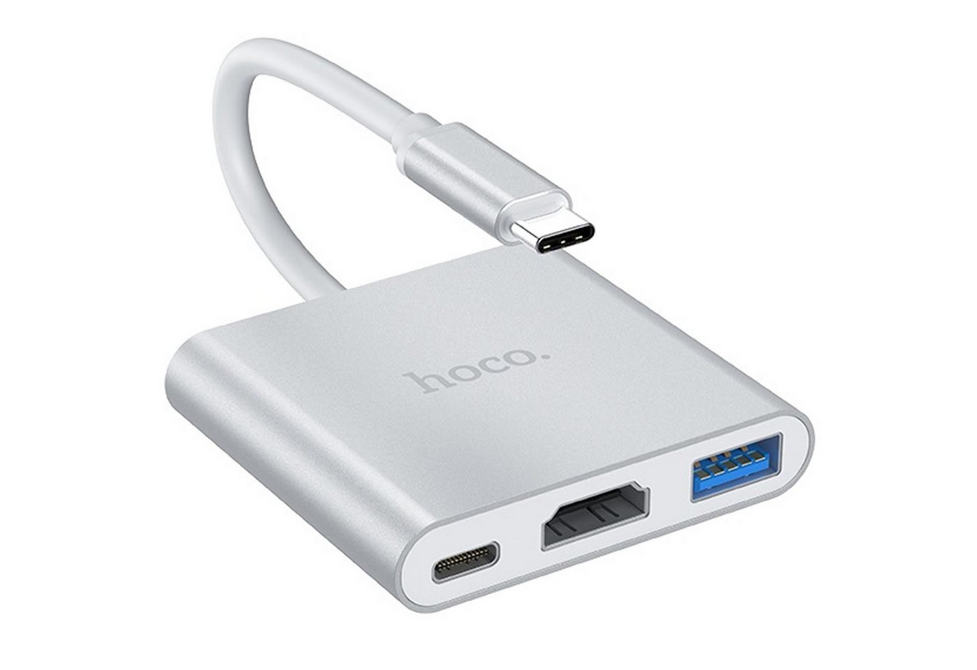 HOCO HB14 Hub Typ C USB 3.0 HDMI HDMI-Adapter USB-C zu HDMI Typ A, USB-A, USB-C, Typ C auf USB A 3.0 HDMI 4K UHD Type C Splitter Adapter Verteiler von HOCO