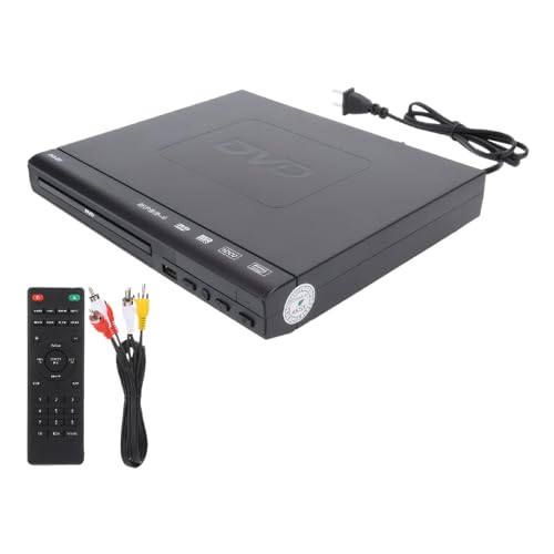 HOJIOESRD Doppelfunktions DVD Player für Home Entertainment Systeme, hochauflösender Video DVD Player für Smart TV, Mini DVD Player, Gewöhnliches AV Kabel von HOJIOESRD