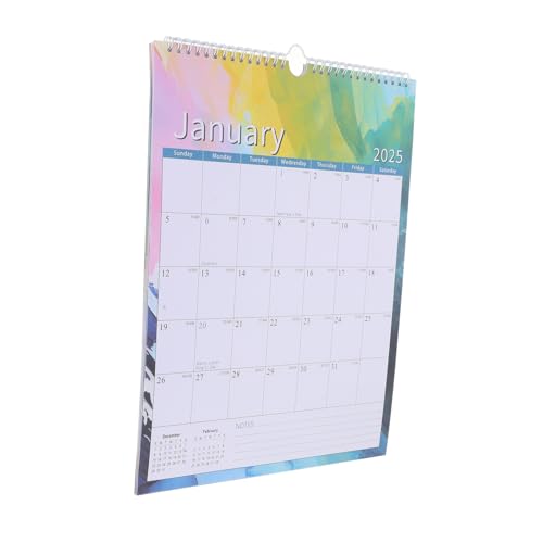 HOMFAMINI 2025 Wandkalender Dekorativer Planer Kreativer Spulenkalender Feiertagskalender Planungskalender Hängender Bürokalender Monatskalender von HOMFAMINI