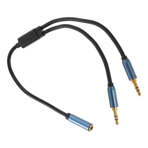 HOMOCONO 1pc 2 1 Kopfhörer Mikrofon Y Splitter Kabel Robuster Audio Adapter Für Headset AUX Verteiler Für Desktop PC Smartphone Und Tablet Hochwertiges Kupferkabel von HOMOCONO