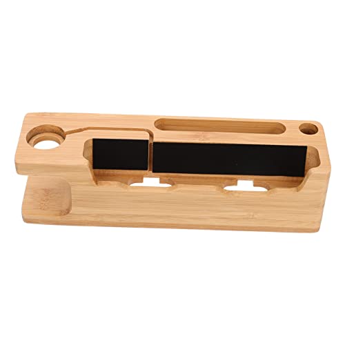 HOMOCONO Holz Dockingstation Für Smartphone Und Smartwatch Praktischer Telefonständer Und Uhrenhalter Stilvoller Desktop Organizer Aus Hochwertigem Holz Ideal Für Büro Und Zuhause von HOMOCONO