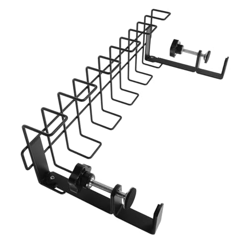 HOMOCONO Unter Dem Schreibtisch Kabelmanagement Tablett Selbstklebender Kabel Organizer Für Effektive Kabelorganisation Am Tisch Inklusive Praktischem Verschlussband Zur Optimalen von HOMOCONO