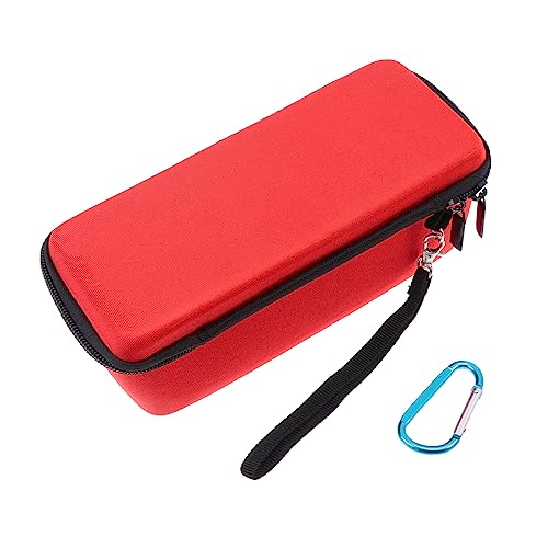 HOMSFOU 1 Stück Tasche Mini Lautsprecher Tragetasche Halter Mini Soundbar Lautsprecher Reiseveranstalter Hartschalenkoffer Lautsprecher Tragbare Tasche Rot Eva von HOMSFOU