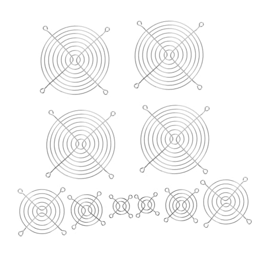 HOMSFOU 10 Stück Lüfternetzabdeckungen Mit Schrauben, Staubdichte Lüftergitter Für Pc-computerkühlung, Leise Lüfterschutz Für Gaming-pc Und Server, Lüftergitter Für Desktop, 4/6/8/12 cm von HOMSFOU