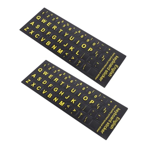 HOMSFOU 2 Stück Tastaturaufkleber Computeraufkleber Aufkleber Für Laptops Englischer Briefaufkleber Tastatur Buchstaben Ersatz Aufkleber Englisch Desktop-Aufkleber Black PVC-Material HOMSFOU 2 Stück Tastaturaufkleber Computeraufkleber Aufkleber Für Laptops Englischer Briefaufkleber Tastatur Buchstaben Ersatz Aufkleber Englisch Desktop-Aufkleber Black PVC-Material von HOMSFOU