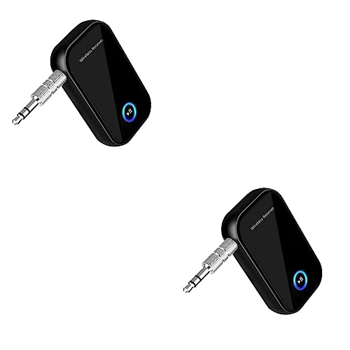 HOMSFOU 2st Adapter Sender Für Auto Drahtloser Sender Auto-Audio-Sender Kabellos Drahtloser Musikempfänger Drahtloses Übertragungsgerät Drahtloser Empfänger USB Plastik -Stick von HOMSFOU