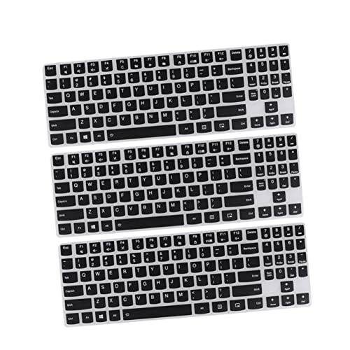 HOMSFOU 3St Tastatur schutzfolie Laptop-zubehör Laptop zubehör laptopzubehör Laptop Accessories Laptop Accessory Tastaturabdeckung aus Silikon Laptop Tastatur Abdeckung Tastaturfolie Black von HOMSFOU