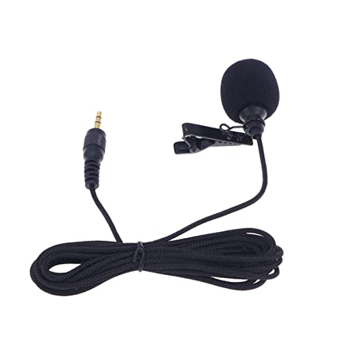 HOMSFOU Lavalier-Mikrofon Clip-Mikrofon Computermikrofon Kopfhöreradapter Aufnahme mikrofon Gaming mic Microphone Podcast Dual-Track-Mikrofon pc mic stoßverbinder Mikrofon anklemmen Black von HOMSFOU