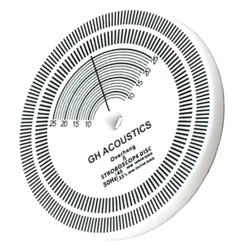 HOMSFOU Weißes -grammophon-Tachometer 1l52 Stroboskop-Schallplatte Aus Vinyl Kalibrierungsscheibe Für Schallplatten Plattenspieler Kalibrieren Disc-kalibrierungsdisk Plastik von HOMSFOU