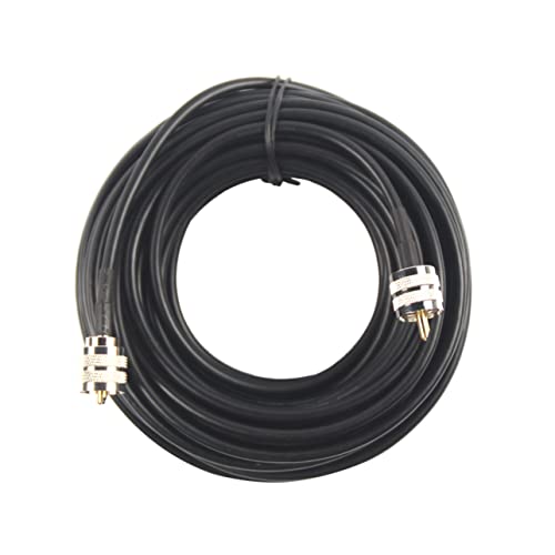 HOMSFOU uhf pl259 Kabel für Amateurfunk pl259 Koax-Anschlüsse Verlängerungskabel Steckdosenleiste Radio Stecker koaxkabel coaxial cable Koaxialkabel rg58 digitales Koaxialkabel Gummi Black von HOMSFOU