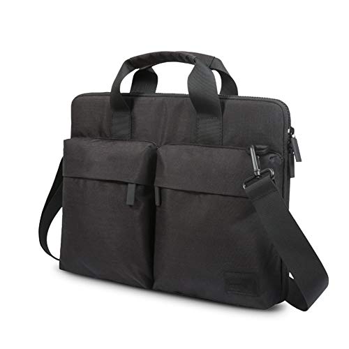 HONGBI 12-15.6 Zoll Laptoptasche Aktentaschen Handtasche Tragetasche Schulter Tasche Notebooktasche Laptop Sleeve Laptop hülle Schwarz 15.4"(39x3x29cm) von HONGBI