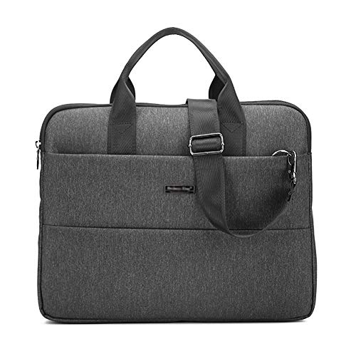 Notebooktasche für Notebooks bis 14 Zoll Laptop Tasche Schultertasche mit Zubehör-Fächern und Widerstandsfähigen Polsterwänden Schwarz 14" von HONGBI