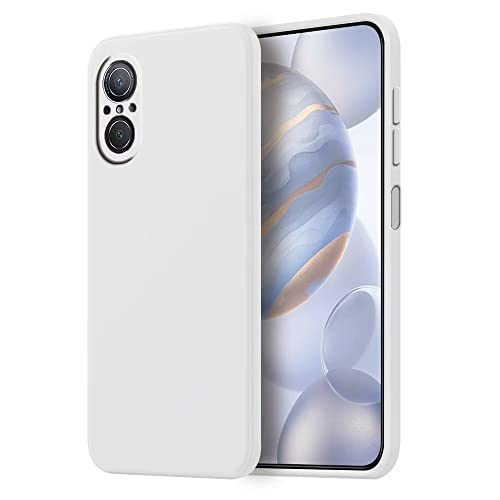 HONLEN Hülle für Huawei Nova 9 SE Schutzhülle Case, (6.78" Inches) Liquid TPU Silicone Handyhülle mit Fallschutz Silikon Cover Keramik weiß von HONLEN