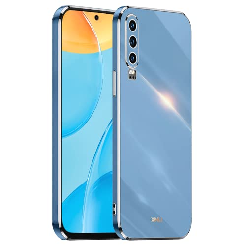 HONLEN Hülle für Huawei P30 (6.1" Inches), Weiche Silikon-TPU-Hülle, Galvanisiertes Rahmendesign - Navy Blau von HONLEN