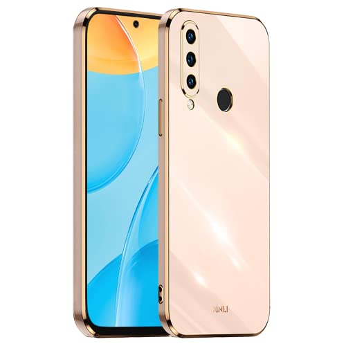 HONLEN Hülle für Huawei Y6p (6.3" Inches), Weiche Silikon-TPU-Hülle, Galvanisiertes Rahmendesign - Rosa von HONLEN