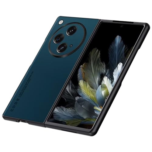 HONLEN Hülle für OnePlus Open/Oppo Find N3 (7.82" Inches) Business Telefonhülle aus Leder mit Rückseite, Saphir von HONLEN