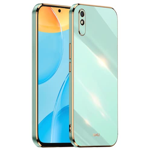 HONLEN Hülle für Redmi 9A / Redmi 9AT (6.53" Inches), Weiche Silikon-TPU-Hülle, Galvanisiertes Rahmendesign - Grün von HONLEN