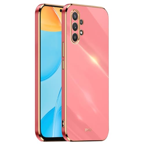 HONLEN Hülle für Samsung Galaxy A32 5G (6.5" Inches), Weiche Silikon-TPU-Hülle, Galvanisiertes Rahmendesign - Rot von HONLEN