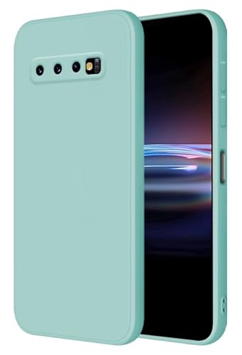 HONLEN Hülle für Samsung Galaxy S10 (4G) Schutzhülle Case, (6.1" Inches) Liquid TPU Silicone Handyhülle mit Fallschutz Silikon Cover Helles Cyan von HONLEN