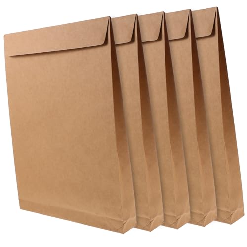 HONMEET 5st Dokumententasche Aus Kraftpapier Briefumschlag Aktentasche Dokument-organizer-ordner Kraft-dokumenten-organizer Aktenumschläge Aus Kraftpapier Dokumentieren Light Brown von HONMEET