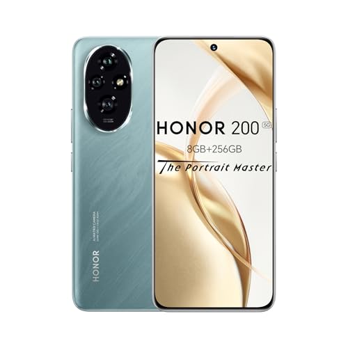 HONOR 200 Smartphone, 5G Handy, 6,7 Zoll, 5200 mAh 100 W Schnellladung, 50 MP Dreifach-Hauptkamera, ultradünne 7,7 mm, Augenschutz-Bildschirm, Smaragdgrün von HONOR