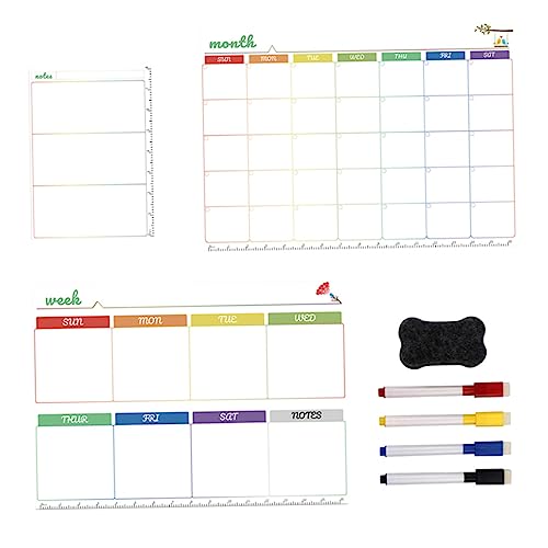 HOODANCOS 1 Satz Whiteboard-Kühlschrankmagnet wöchentliche magnetische Plantafel Magnet-Planer-Kalender kühlschrankorginizer kühlschrank planer Magnet-Notizblock-Kalender Zeitplantafel von HOODANCOS