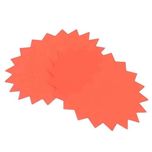 HOODANCOS 100St Werbepapier aufkleber preisschilder Schilder aus fluoreszierendem Papier fluoreszierende Zeichen Preisschild aus fluoreszierendem Papier kreative Warenpreisetiketten Orange von HOODANCOS