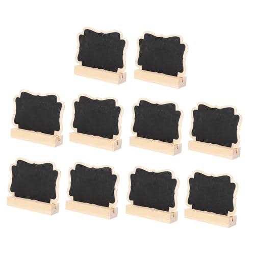 HOODANCOS 10St Mini-Tafel Hochzeitszeichen Kuchen verzieren Kuchendekorationen Tafelzeichen hochzeits dekoration wedding decoration wohnraumdeko Hochzeitstafel ovale tafel mini Bambus Black von HOODANCOS