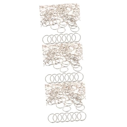 HOODANCOS 180 Stk Ring Dekorativer Ordner Wiederverwendbare Schlüsselanhänger Bindemittel Schnallen Für Lose Blattbinder Buchklammern Klingeln Buchbinderbedarf Schreibwaren Silver Metall von HOODANCOS