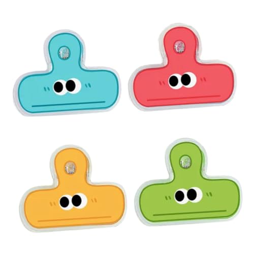 HOODANCOS 4 Stück Clip-binder-clip Kleine Chipclips Süße Taschenclips Büroklammern Snacks-clips Süße Chip-clips Spritzbeutel-clips Neuheit Büroklammer Posterclips Clips Für Snackbeutel Pp von HOODANCOS