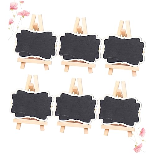 HOODANCOS 6st Tafeldekoration Dekorationen Für Zuhause Tafeln Zeigen Message-board-ornament Mini-display-tafeln Hausdekorationen Für Zu Hause Staffelei Tafel Miniatur-trophäe Black von HOODANCOS