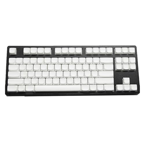 87-teiliges PBT-Tastenkappen-Set für MX-Schalter, Rohlinge, mechanische Tastaturen, XDA-Höhe, nicht bedruckt, Weiß 87-teiliges PBT-Tastenkappen-Set für MX-Schalter, Rohlinge, mechanische Tastaturen, XDA-Höhe, nicht bedruckt, Weiß von HOOLRZI