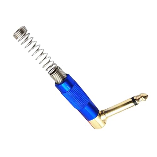 HOOLRZI Winkelstück, 6,35 mm, Einkanalstecker, 90 Grad, großes 2-poliges Kupferrohr, geschweißte Mikrofone, Federverbinder HOOLRZI Winkelstück, 6,35 mm, Einkanalstecker, 90 Grad, großes 2-poliges Kupferrohr, geschweißte Mikrofone, Federverbinder von HOOLRZI