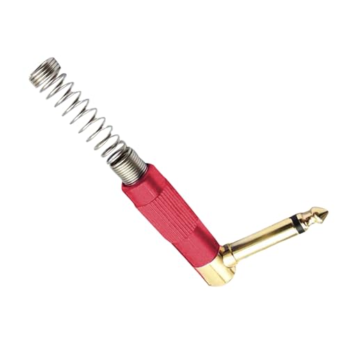HOOLRZI Winkelstück, 6,35 mm, Einkanalstecker, 90 Grad, großes 2-poliges Kupferrohr, geschweißte Mikrofone, Federverbinder HOOLRZI Winkelstück, 6,35 mm, Einkanalstecker, 90 Grad, großes 2-poliges Kupferrohr, geschweißte Mikrofone, Federverbinder von HOOLRZI