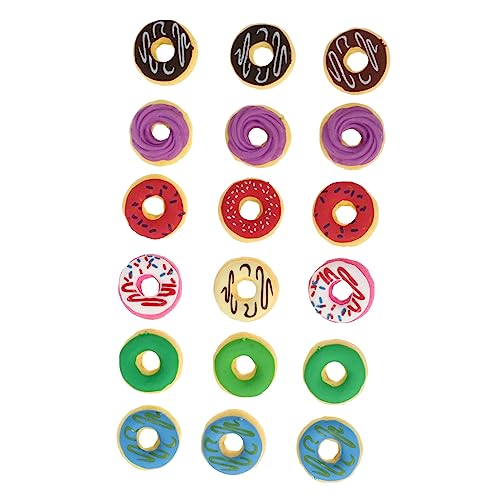 HOOTNEE 18 Stk Donut Radiergummi Donuts Radiergummis Kinder Radiergummis 3d Mini-donut-radierer Neuartige Radiergummis Topper Für Bleistiftradiergummis Essen Radiergummi Mini-radierer von HOOTNEE