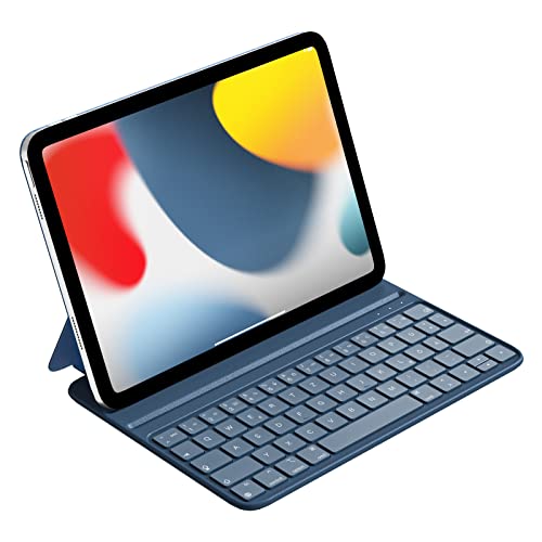 HOU iPad 10. Generation Tastatur-Case mit einstellbarem Winkel, Smart Keyboard Folio und magnetischem Laden - Kompatibel mit dem iPad 10. Generation 10.9" 2022 QWERTZ Deutsches Layout von HOU