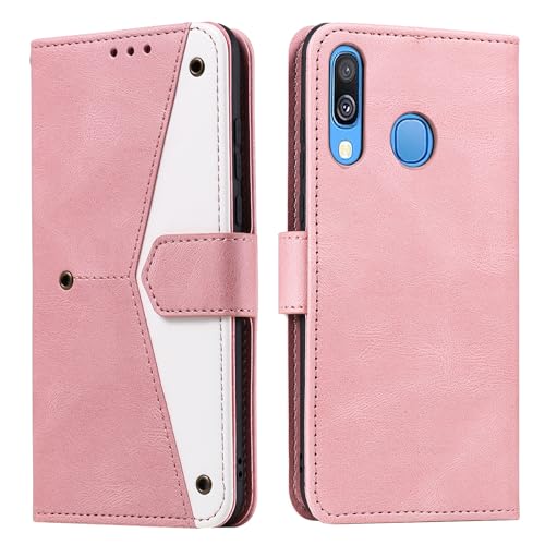 HOUSIM Hülle für Samsung Galaxy A40 Klapphülle Handyhülle mit Kartenfach Schutzhülle Klappbar Buchhülle Leder Handy Tasche Wallet Flip Case Cover Handytasche - Rosa von HOUSIM