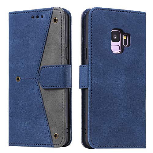 HOUSIM Hülle für Samsung Galaxy S9 / G960F Klapphülle Handyhülle mit Kartenfach Schutzhülle Klappbar Buchhülle Leder Handy Tasche Wallet Flip Case Cover Handytasche - Blau von HOUSIM