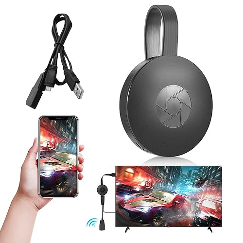 HOVCEH Portable Display Dongle WiFi Wireless Streaming Receiver ,Wireless Display Dongle kompatibel mit iPhone/iPad/Android/iOS/Windows/Mac Laptop Unterstützt Miracast,DLNA, Airplay von HOVCEH
