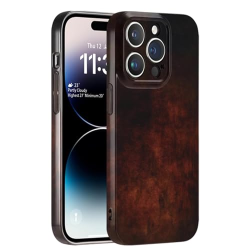 HOWGARI Handyhülle Für iPhone 15 Pro Max/15 Pro/15 Plus/15 Magnetische Ultradünne Hülle Mit Linsenschutz Und Unterstützt Kabelloses Laden Flüssige Silikon Schutzhülle (Braun,15 Pro Max) von HOWGARI