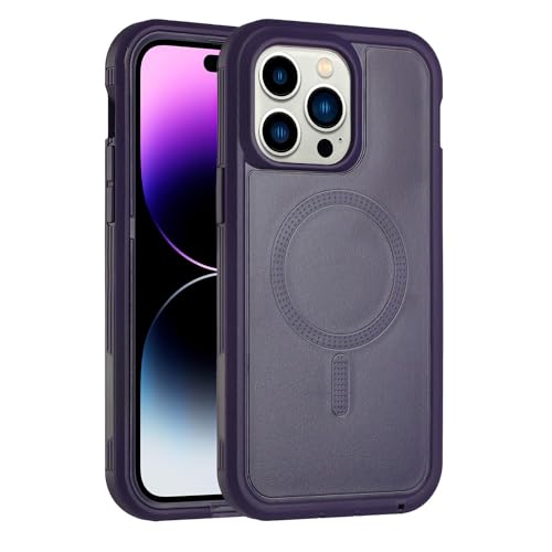 HOWGARI Hülle Für iPhone 15 Pro Max/15 Pro/15 Plus/15 Weiche Stoßfeste Silikonhülle Mit Unterstützung for Kabelloses Laden Vollständige Abdeckung Schutzhülle (Purple,15 Pro) von HOWGARI